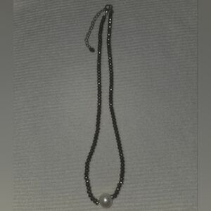 Lucas Lameth 16 Inch Marcasite W Natural Pearl Sterling Necklace